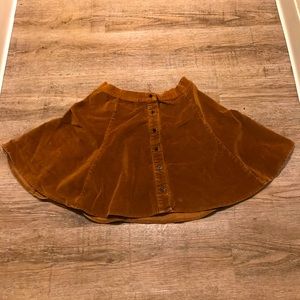 BRANDY MELVILLE brown corduroy-feel skirt